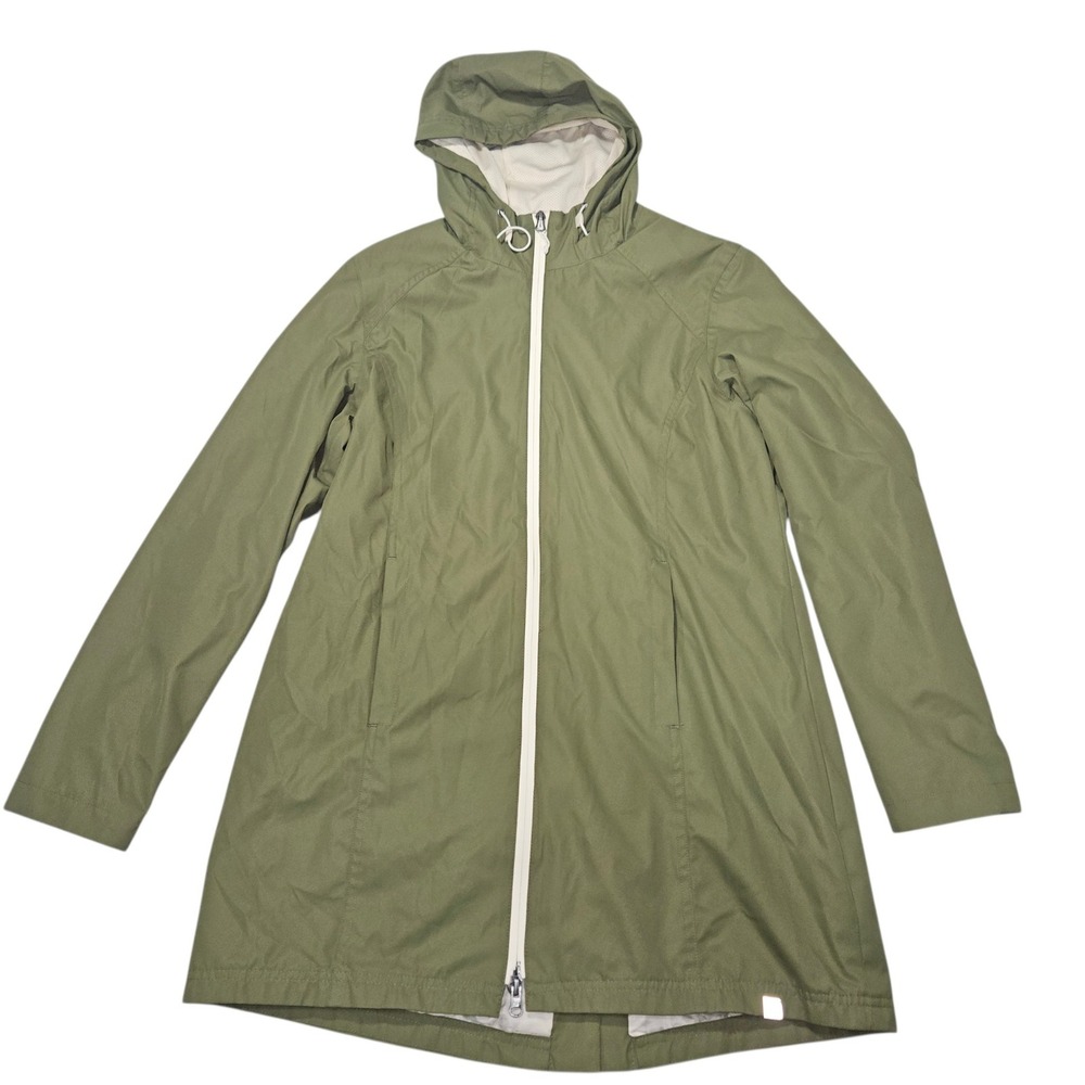 LIV Outdoor Modern Hooded Rain Jacket Windbreaker Olive Green Sz M